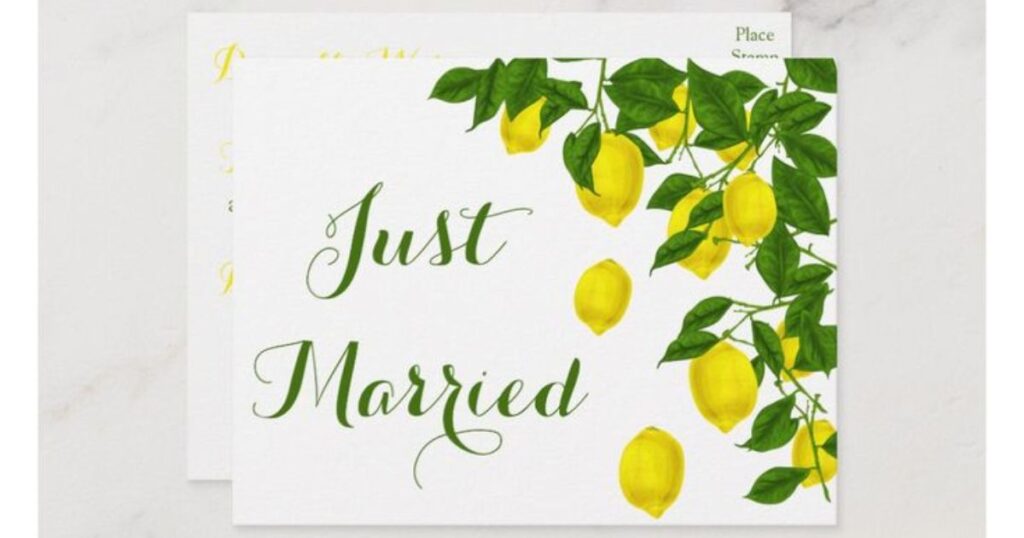 Lemon Puns for a Lemon Wedding